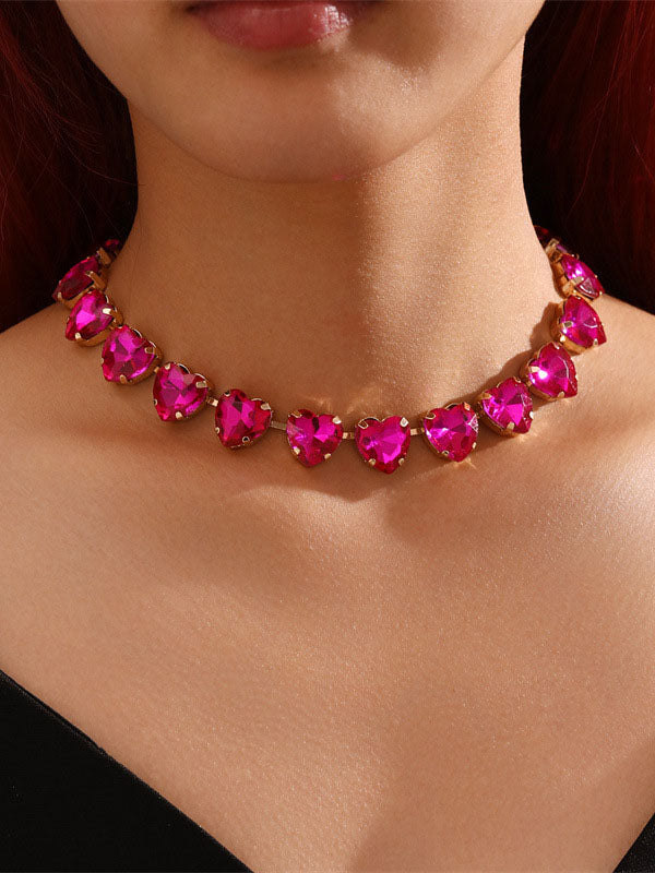 Collier à chaîne, à strass