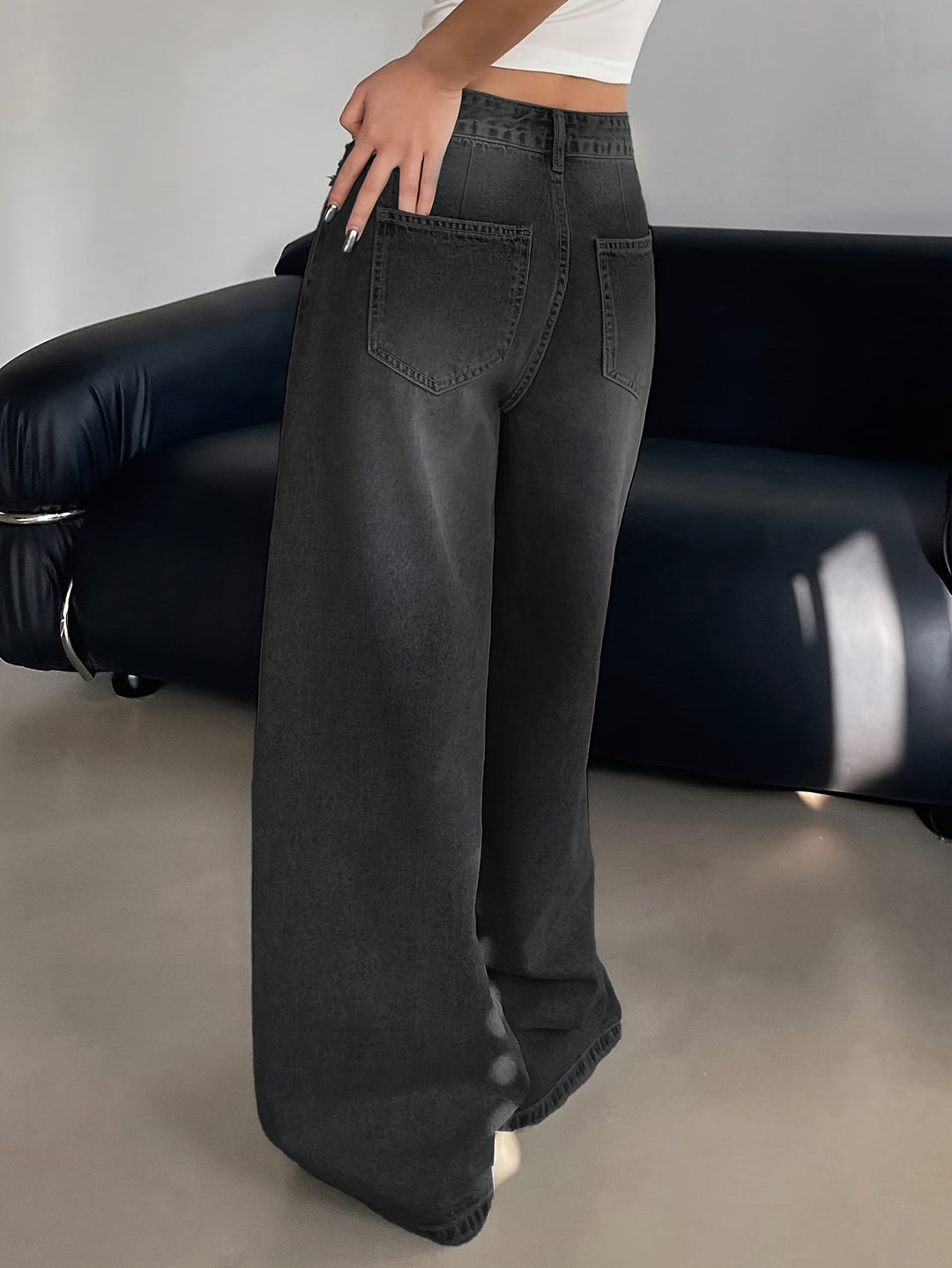 Jeans Baggy Femme | Coupe Ample Avec Taille Haute