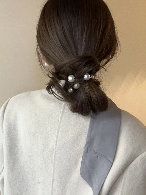Extensible perlé; Accessoires pour cheveux élastiques, pompon, attache pour cheveux, support pour queue de cheval