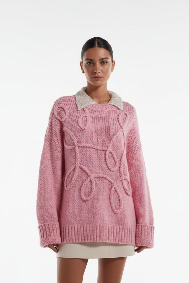 Sienna | Pull en tricot surdimensionné pour femmes avec col rond