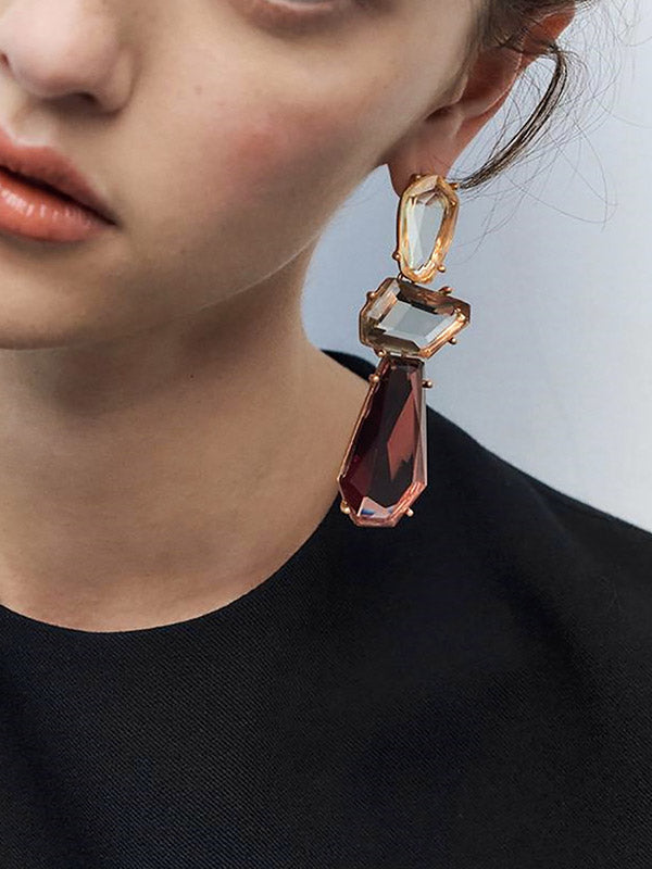 Boucles d'oreilles pendantes géométriques