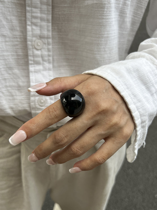 Accessoires pour bagues géométriques brillantes légèrement transparentes