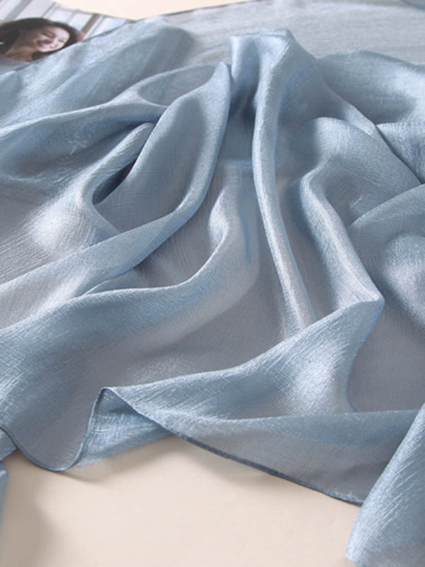Écharpe chaude coupe portefeuille, anti-UV, couleur unie