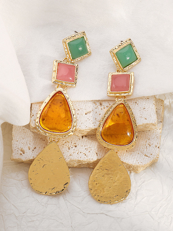 Boucles d'oreilles pendantes géométriques