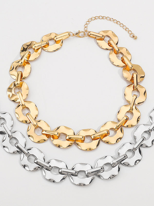 Collier géométrique normcore, à chaîne