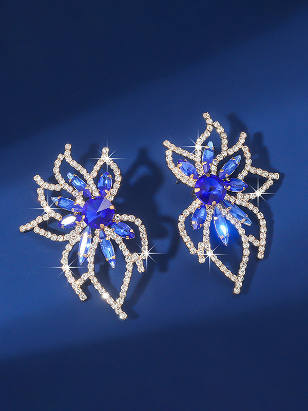 Boucles d'oreilles pendantes en forme de fleur
