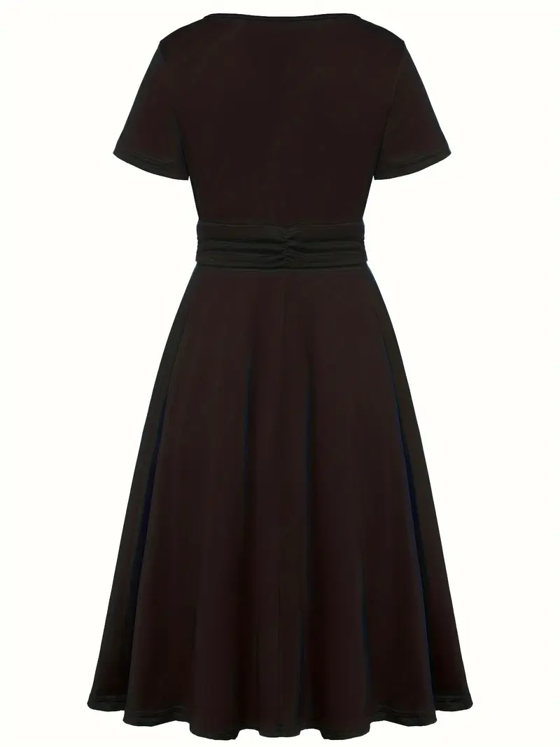Elisa | Robe midi à encolure en V avec ourlet asymétrique