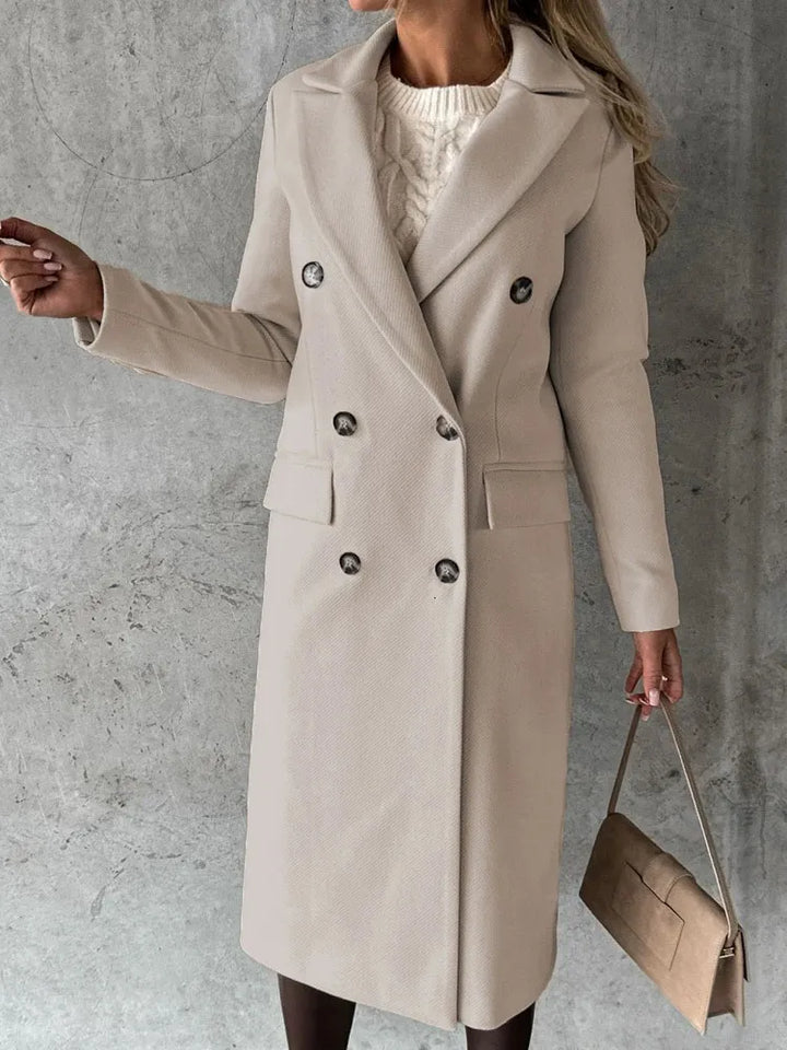 Manteau double boutonnage pour femmes - Élégant, Intemporel, Polyvalent