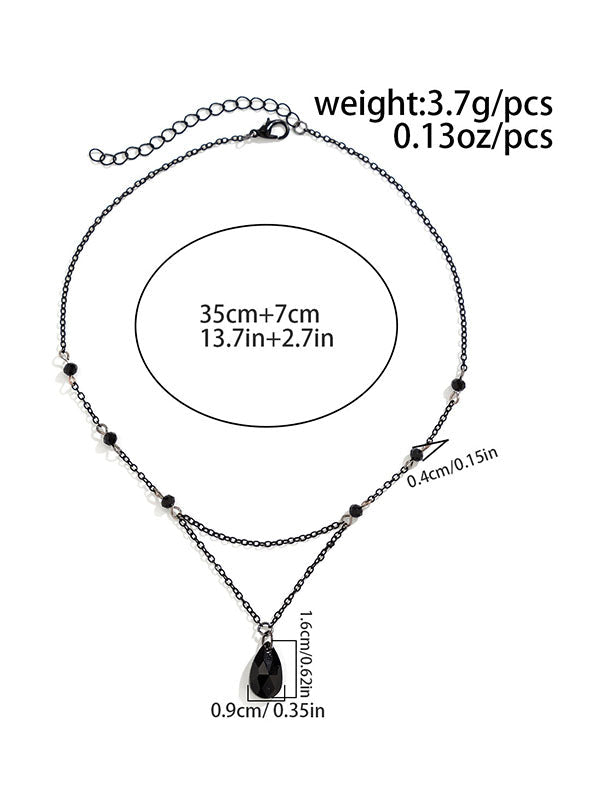 Collier géométrique à double rang