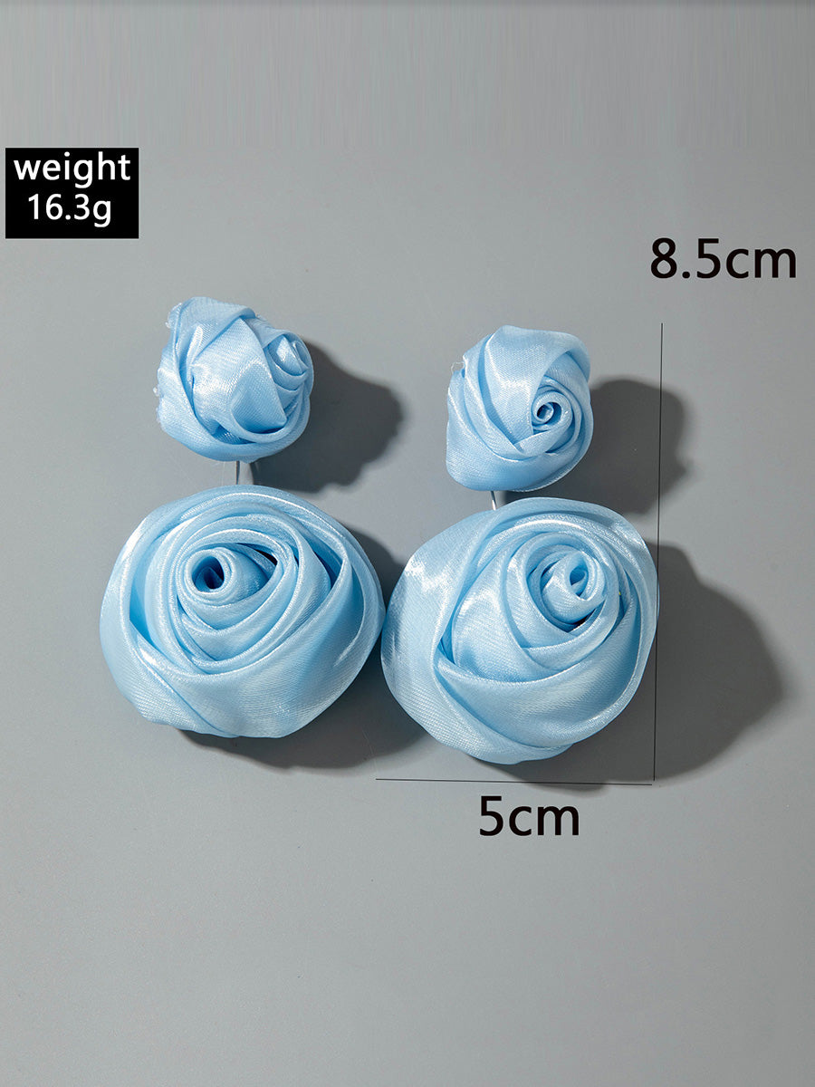 Boucles d'oreilles pendantes en forme de fleur