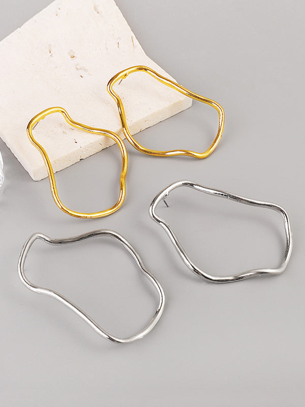Boucles d'oreilles pendantes géométriques normcore