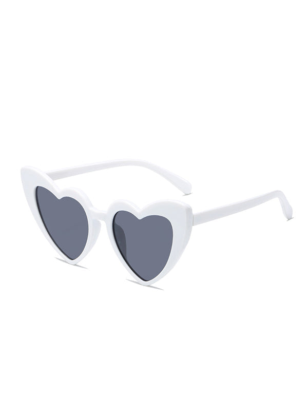 Lunettes de soleil en forme de cœur, anti-UV