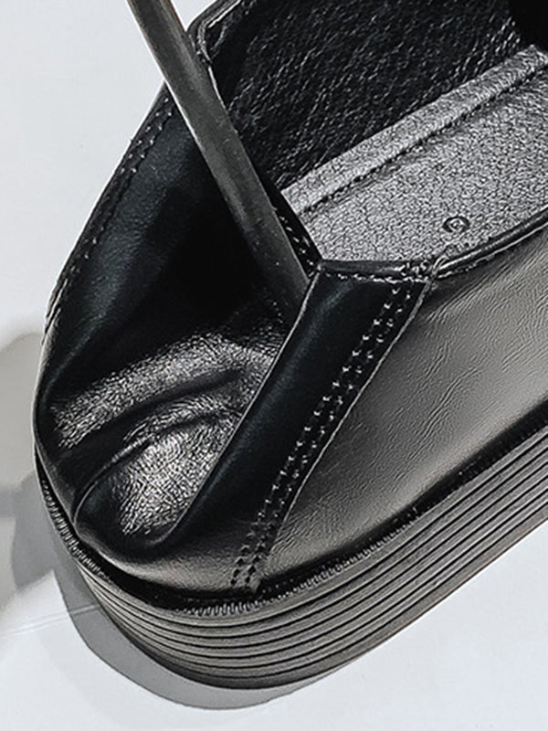 Mocassins à bout carré à coupe peu profonde