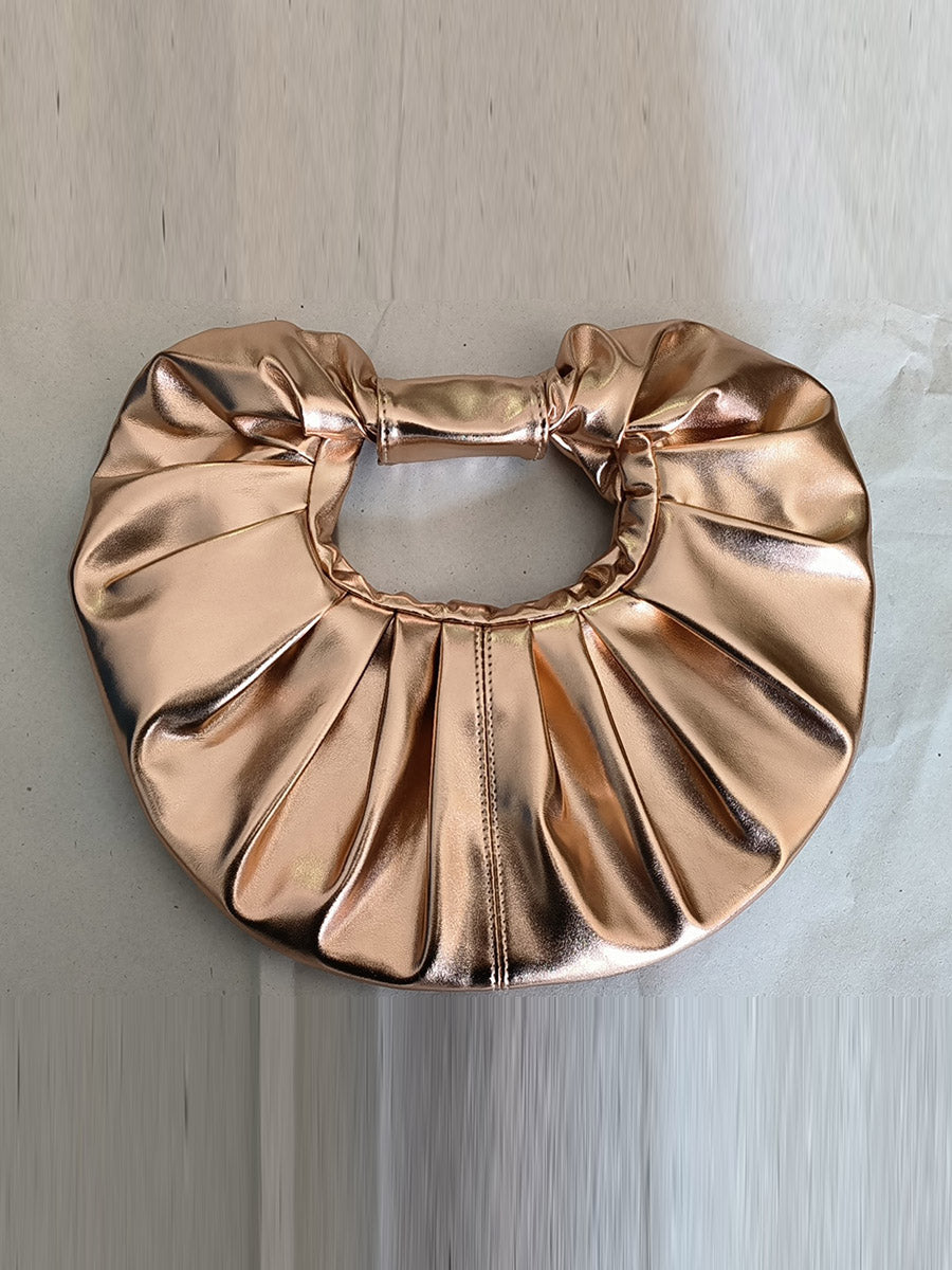 Pochette de soirée géométrique plissée