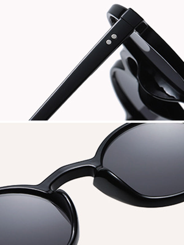 Lunettes de soleil taille ronde, anti-UV