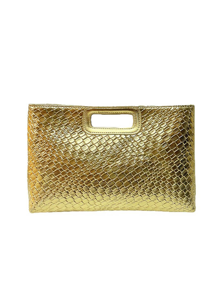 Chaînes Sacs à bandoulière en peau de serpent brillant géométrique Sacs de soirée & Pochettes