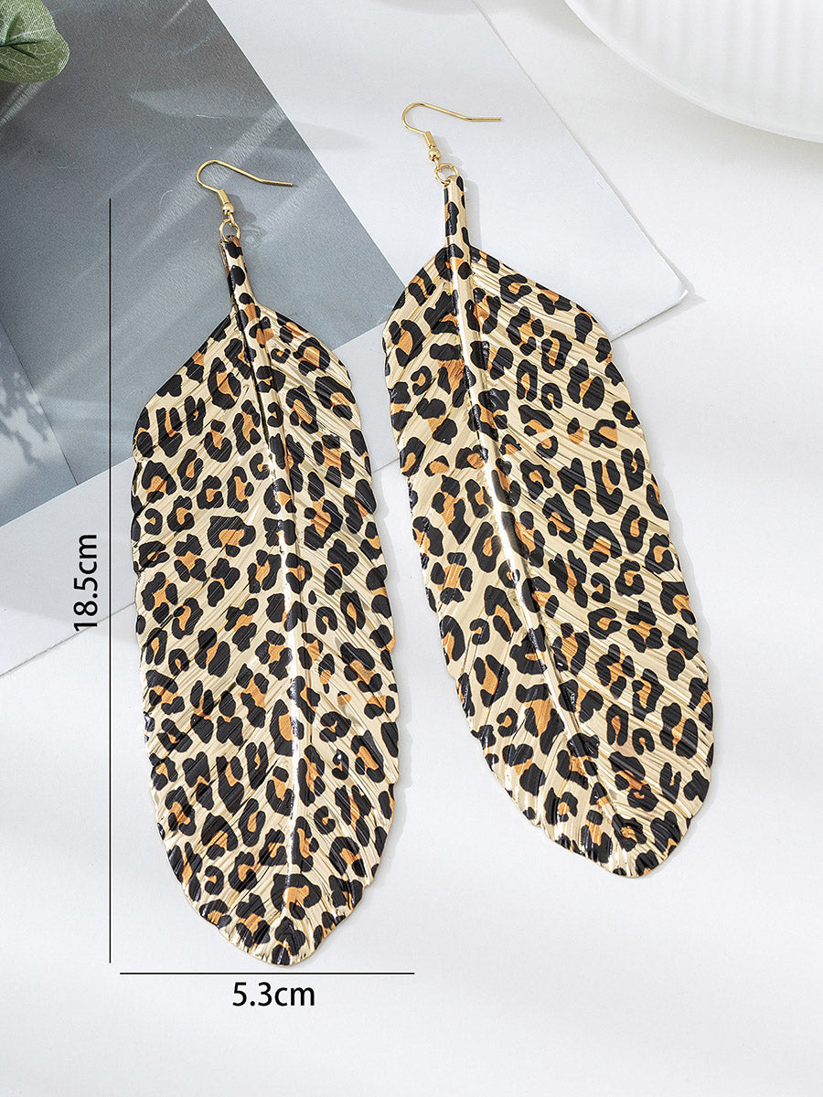 Boucles d'oreilles en forme de feuilles