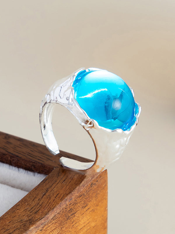 Bague géométrique à strass