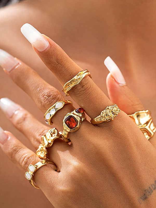 Bague géométrique à strass