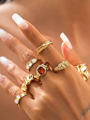Bague géométrique à strass