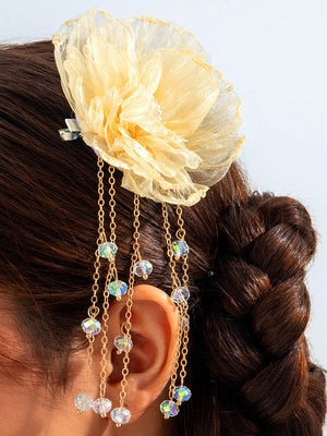 Pinces à cheveux à fleurs en 3D