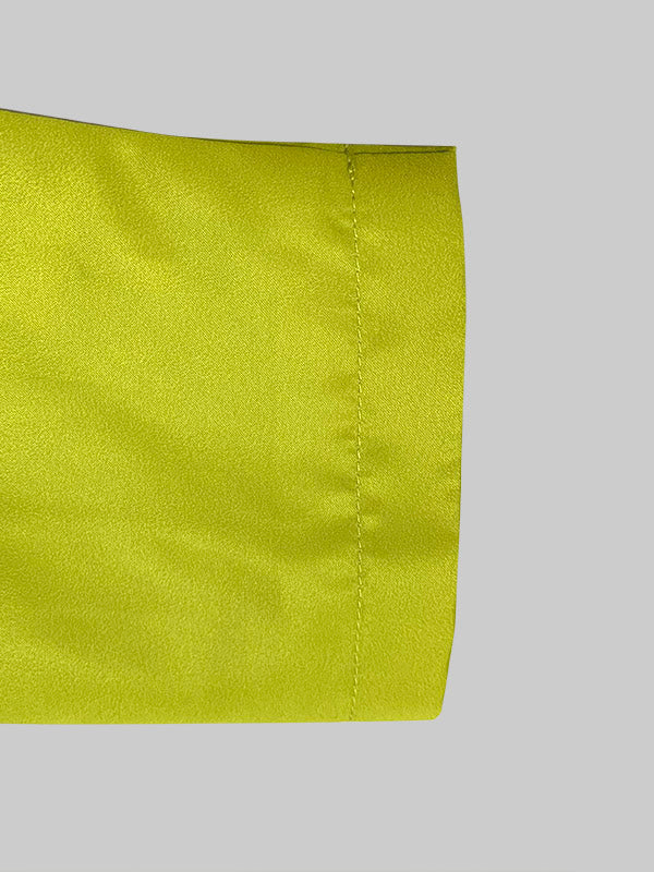 Veste ample plissée à manches longues, à pois, à empiècements, à col rond