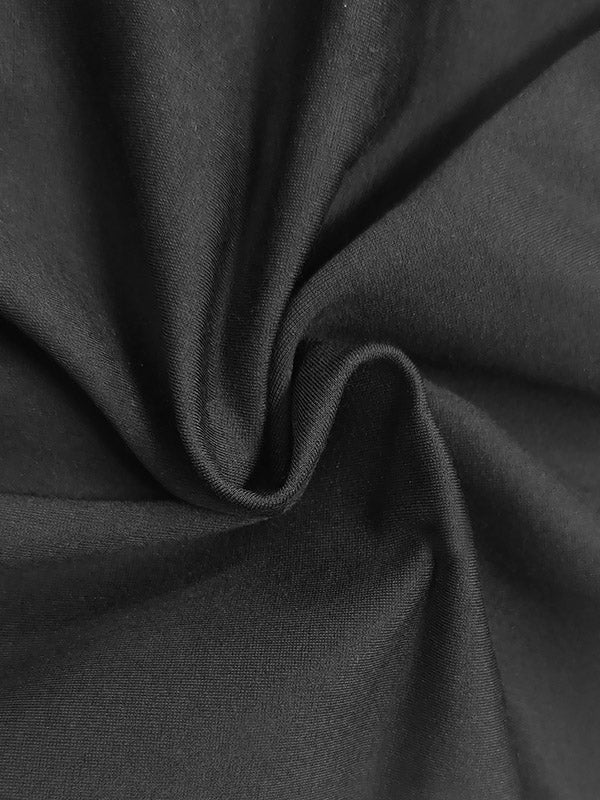 Robe courte rayée à manches longues, à décolleté en V profond