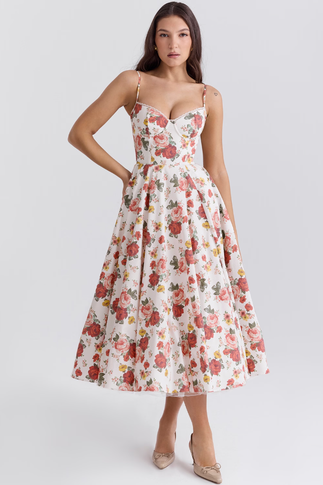 Luce - Robe midi en tulle satin