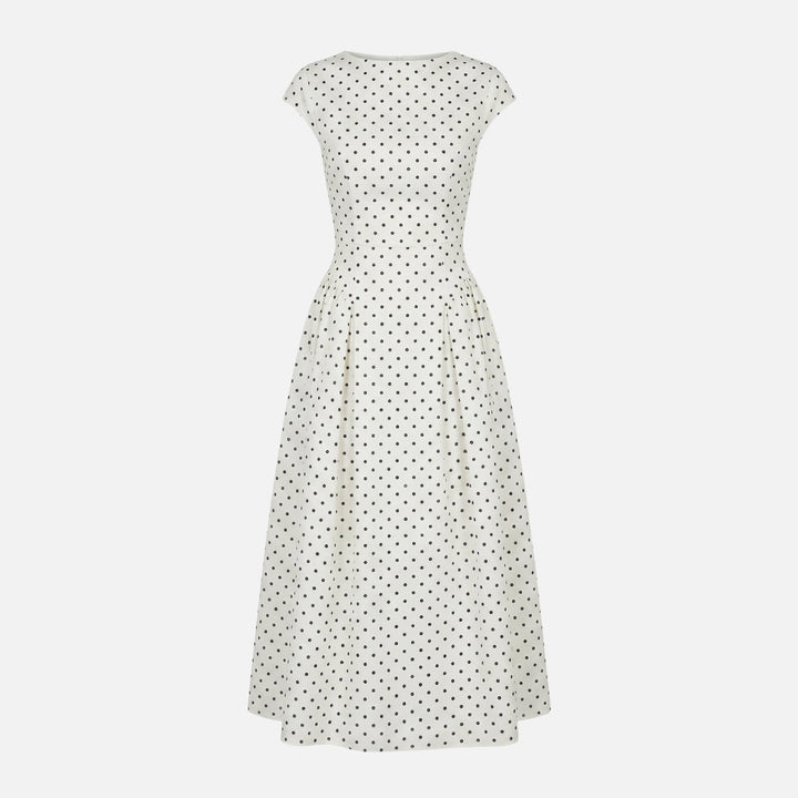 Ida | Robe Midi A-Ligne à Pois – A-Ligne Polka Dot Midi