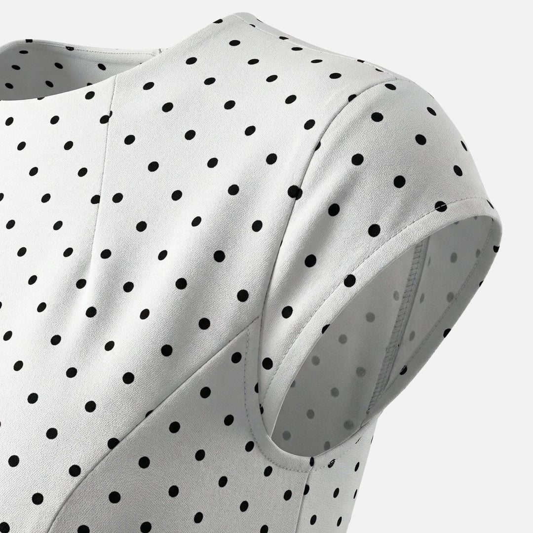 Ida | Robe Midi A-Ligne à Pois – A-Ligne Polka Dot Midi