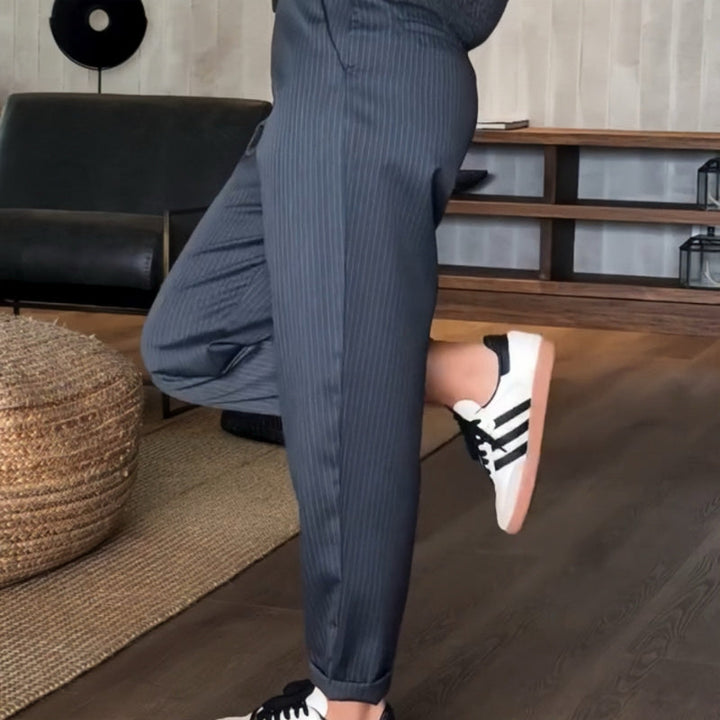 Pantalon de costume élégant pour femmes taille haute | Ajusté et adapté au bureau