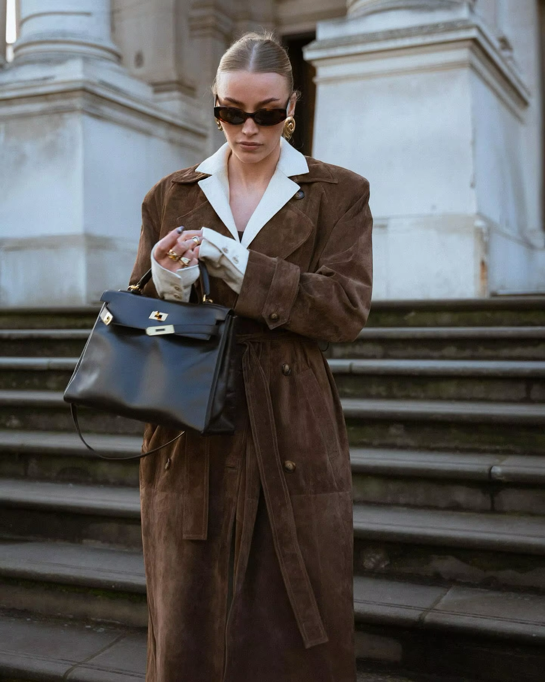 Bozena | Manteau Long pour Femme au Design Faux Intemporel