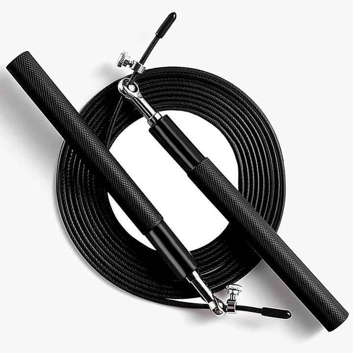 AeroSpin 360 Corde à sauter – Corde en acier ajustable avec poignée en aluminium