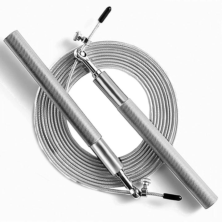 AeroSpin 360 Corde à sauter – Corde en acier ajustable avec poignée en aluminium