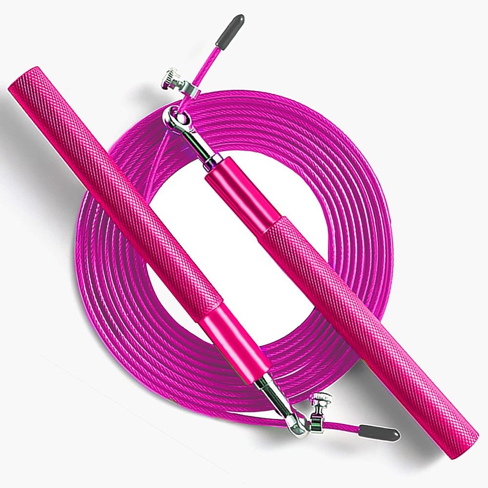 AeroSpin 360 Corde à sauter – Corde en acier ajustable avec poignée en aluminium