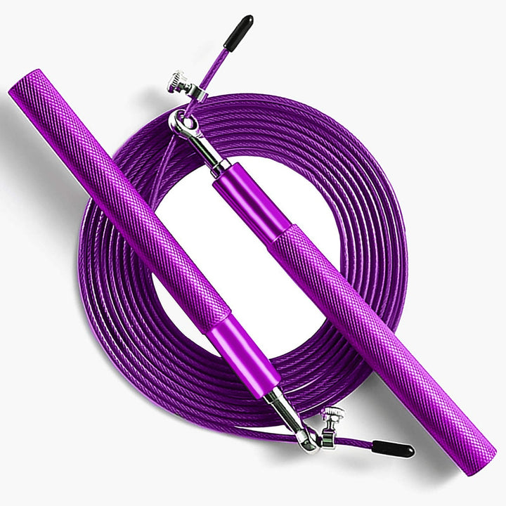 AeroSpin 360 Corde à sauter – Corde en acier ajustable avec poignée en aluminium