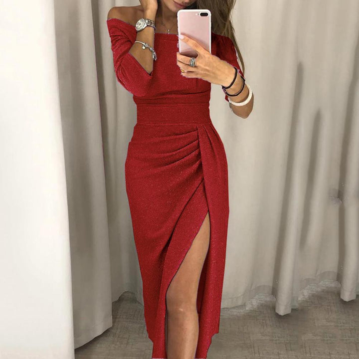 Amina Robe | Robe maxi élégante avec fente