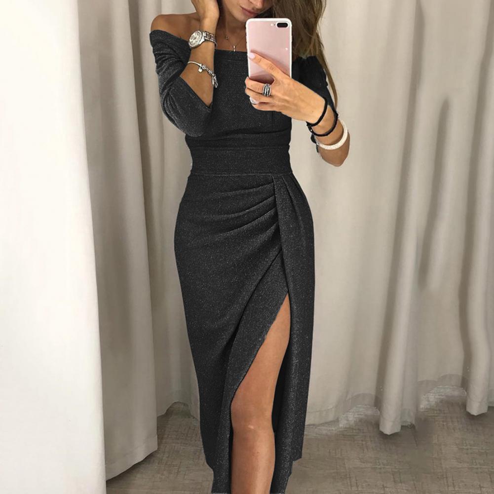 Amina Robe | Robe maxi élégante avec fente