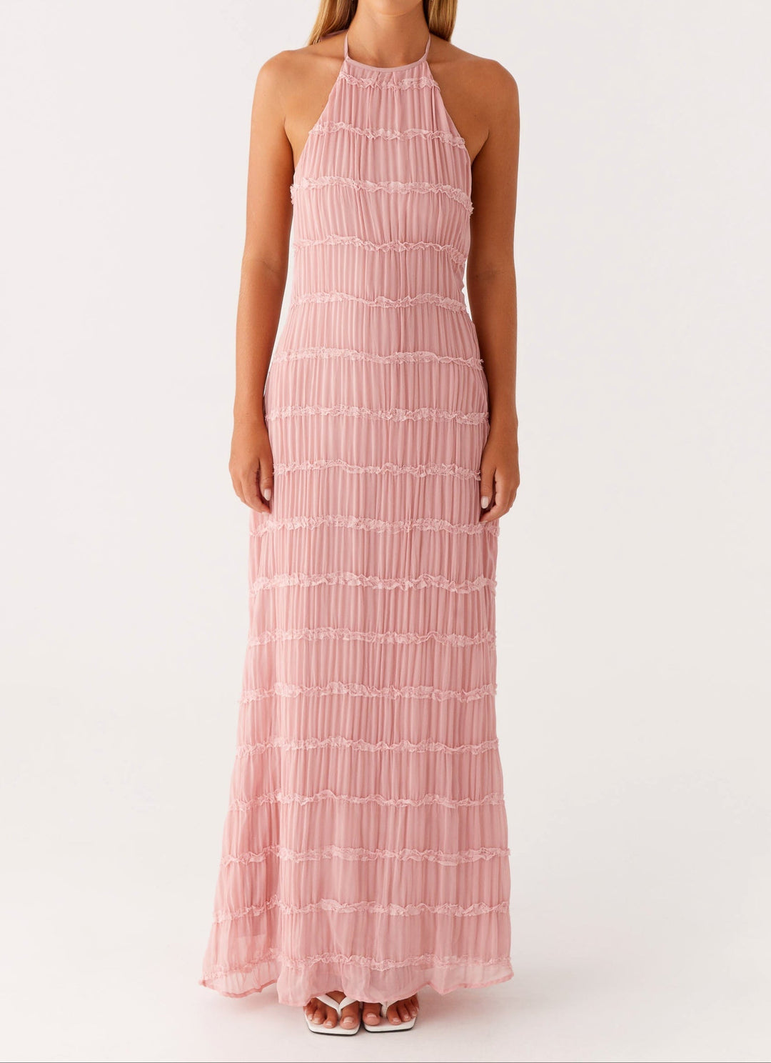 Juliana | Robe Maxi Transparente à Encolure Dégagée