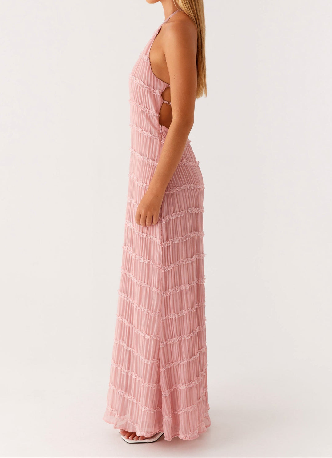 Juliana | Robe Maxi Transparente à Encolure Dégagée