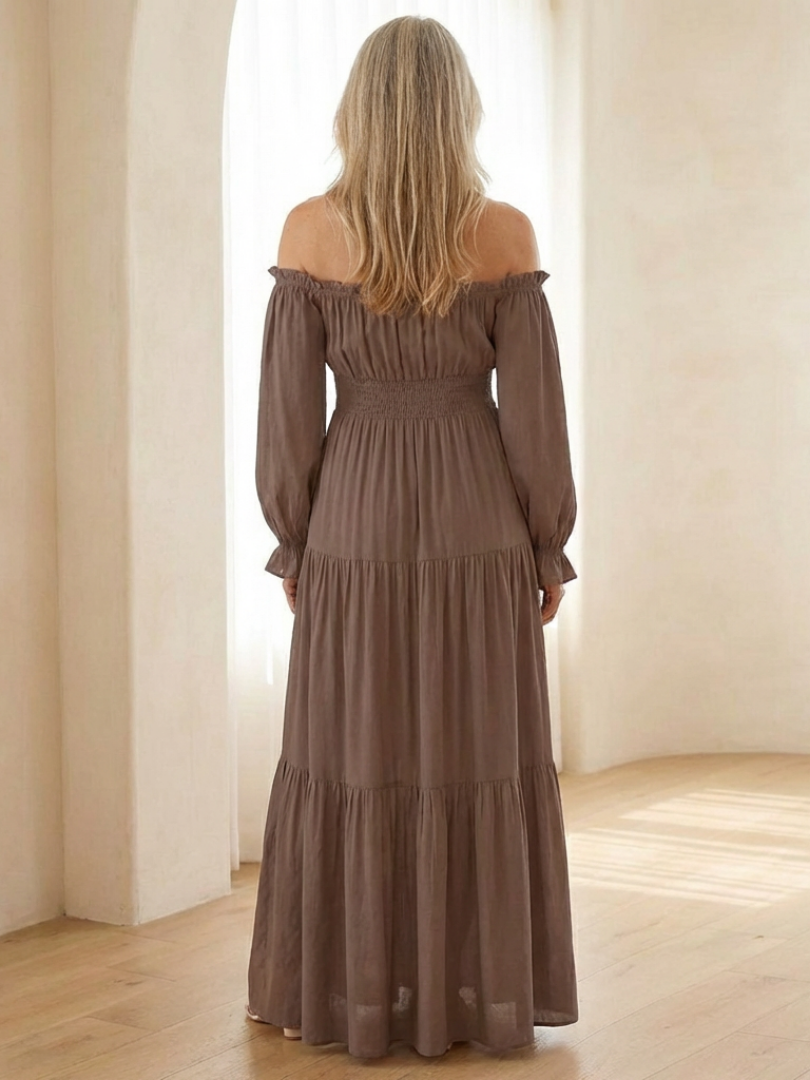 Adira | Robe maxi à épaules dénudées