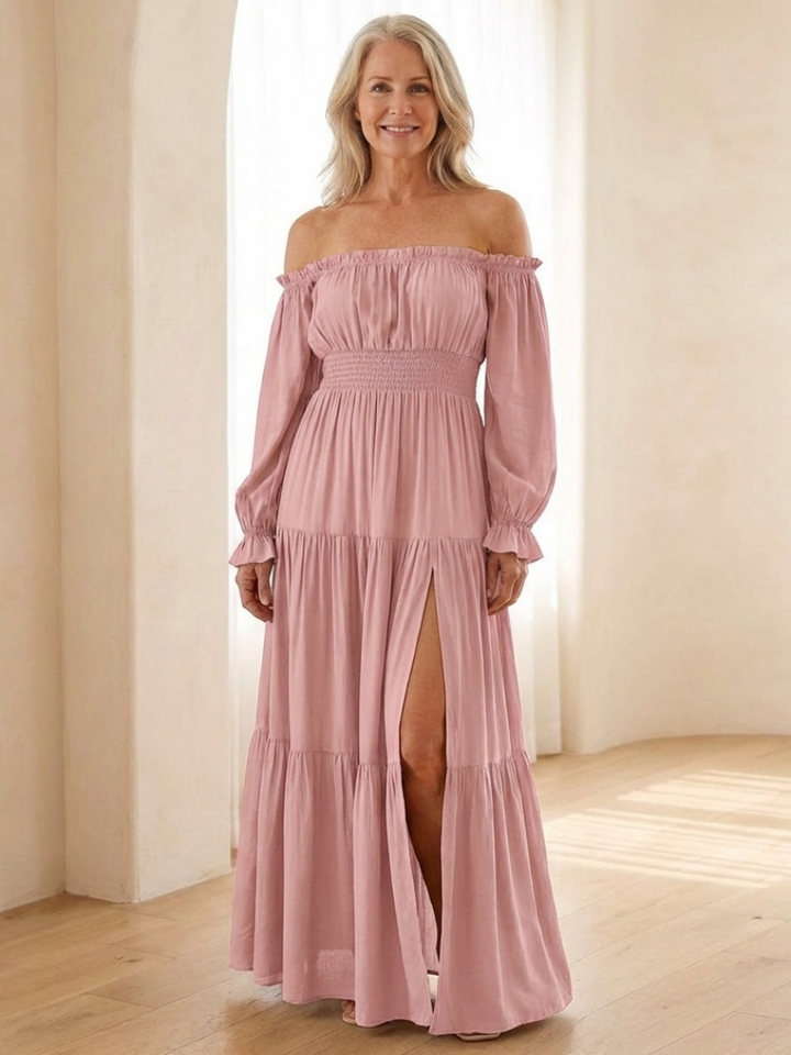 Adira | Robe maxi à épaules dénudées
