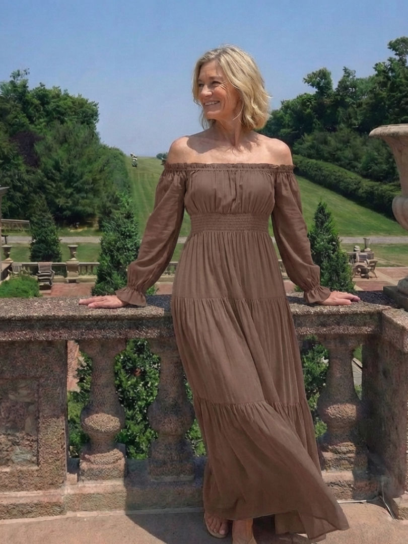 Adira | Robe maxi à épaules dénudées