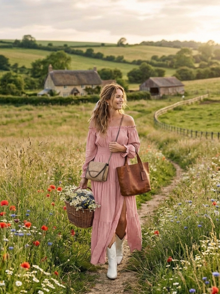 Adira | Robe maxi à épaules dénudées