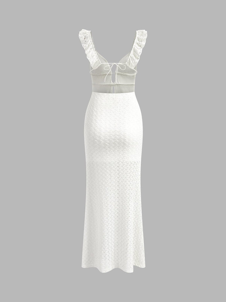 Robe de soirée maxi texturée pour femmes