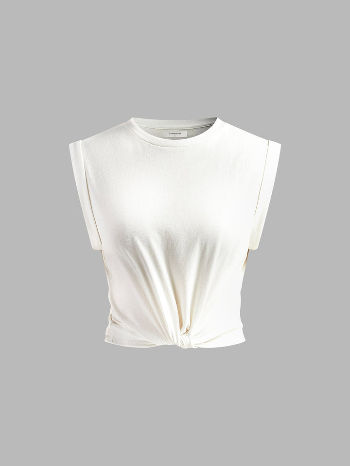 Sofia | T-shirt en coton avec nœud pour femmes