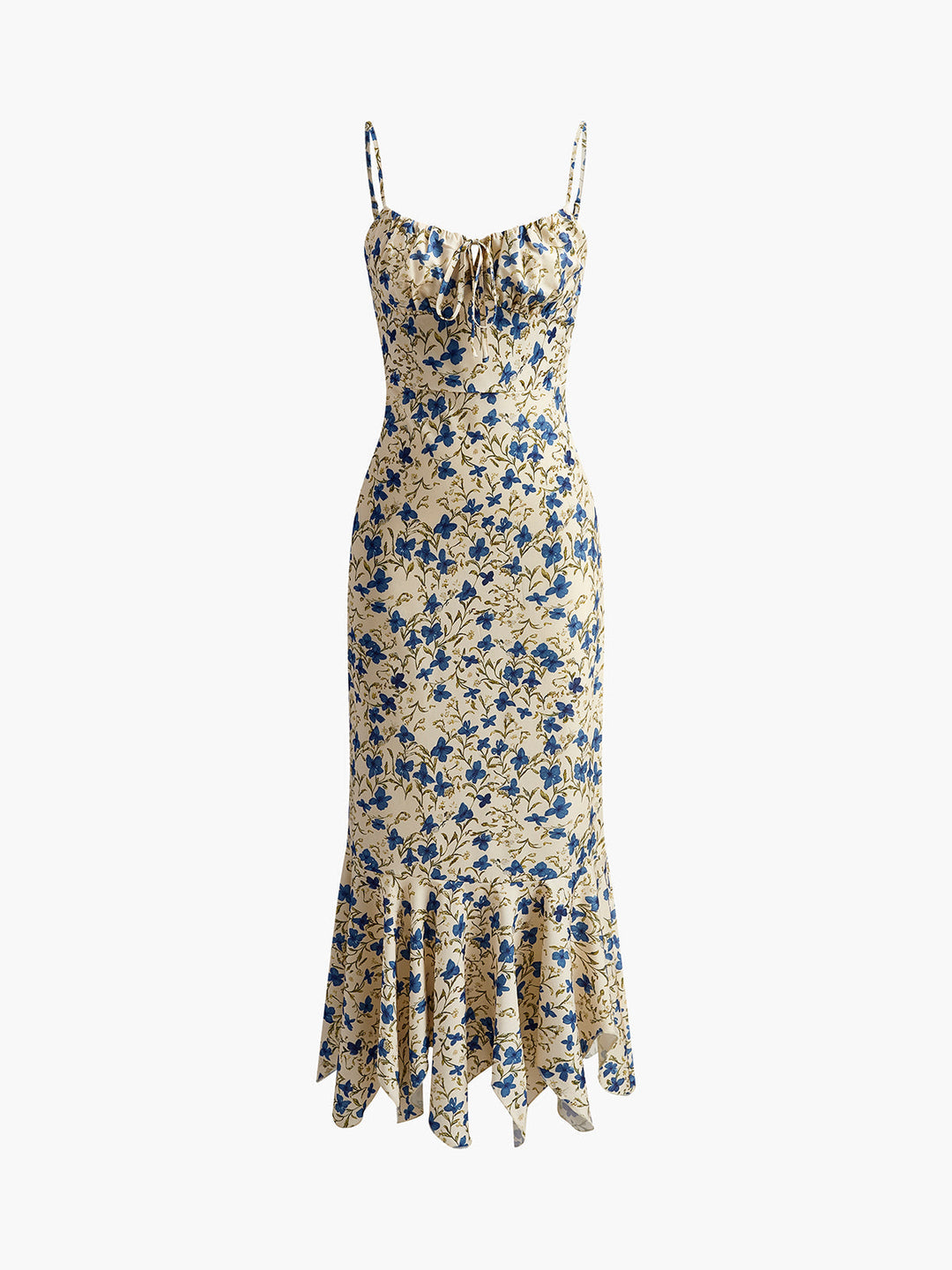 Adriana - Robe maxi femme avec imprimé floral et détail à nouer