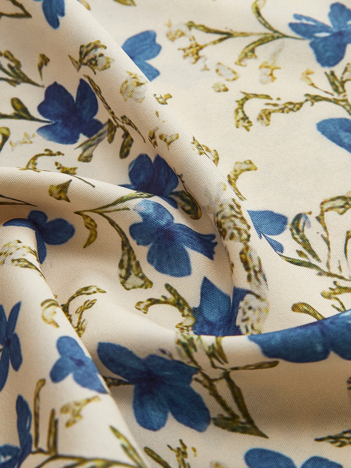 Adriana - Robe maxi femme avec imprimé floral et détail à nouer