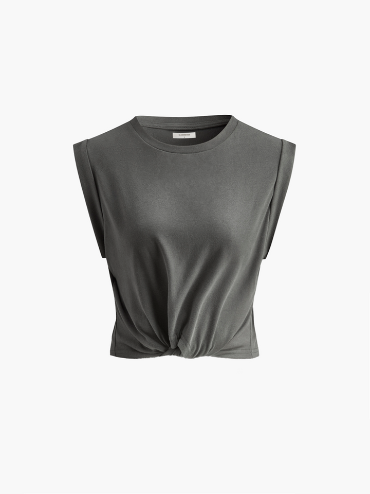 Sofia | T-shirt en coton avec nœud pour femmes