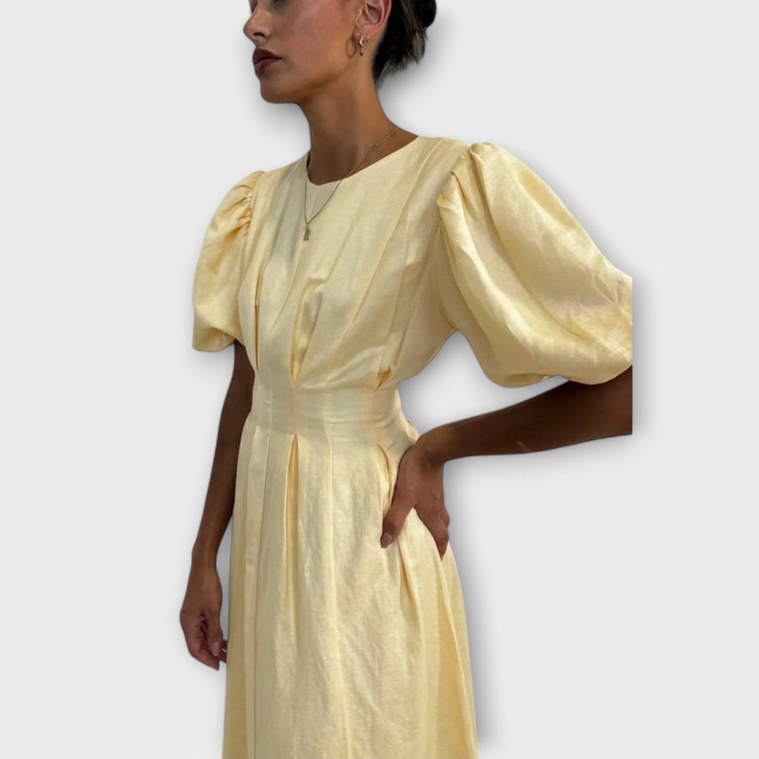 Josephine - Robe maxi légère en jaune clair éclatant